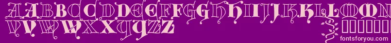 Kingthings Versalis Font – Pink Fonts on Purple Background