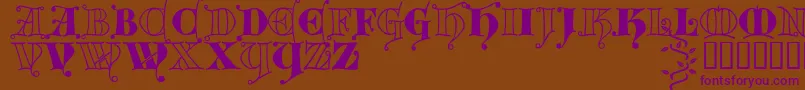 Kingthings Versalis Font – Purple Fonts on Brown Background