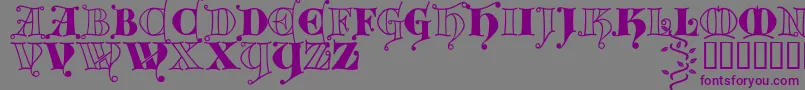 Kingthings Versalis-Schriftart – Violette Schriften auf grauem Hintergrund