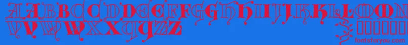 En savoir plus sur la police Kingthings Versalis Police Kingthings Versalis – polices rouges sur fond bleu
