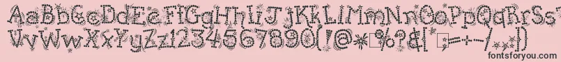 Kingthings Whizzbang Font – Black Fonts on Pink Background