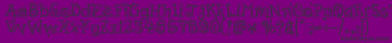 Kingthings Whizzbang-Schriftart – Schwarze Schriften auf violettem Hintergrund