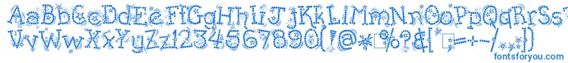 Więcej informacji o czcionce Kingthings Whizzbang Czcionka Kingthings Whizzbang – niebieskie czcionki