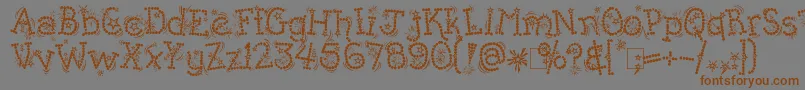 Kingthings Whizzbang Font – Brown Fonts on Gray Background
