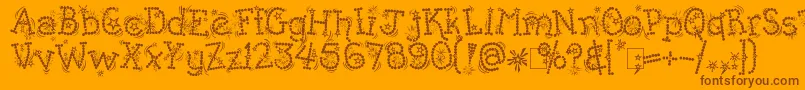 Más sobre la fuente Kingthings Whizzbang fuente Kingthings Whizzbang – Fuentes Marrones Sobre Fondo Naranja
