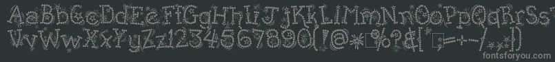 Czcionka Kingthings Whizzbang – szare czcionki na czarnym tle