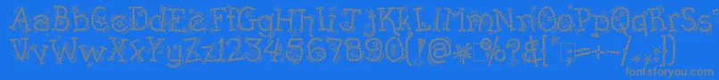 More about Kingthings Whizzbang Font Kingthings Whizzbang Font – Gray Fonts on Blue Background