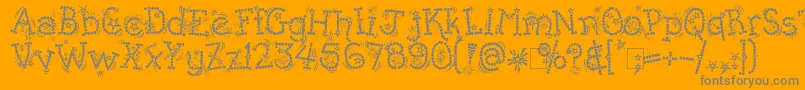 Kingthings Whizzbang Font – Gray Fonts on Orange Background