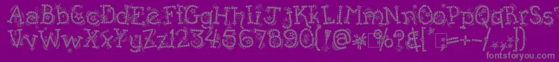 Kingthings Whizzbang Font – Gray Fonts on Purple Background
