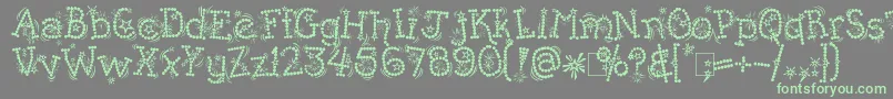 Kingthings Whizzbang Font – Green Fonts on Gray Background