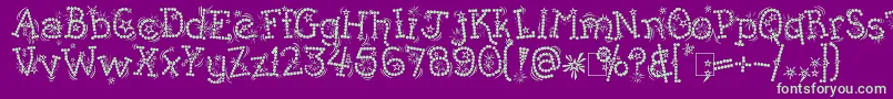 Kingthings Whizzbang Font – Green Fonts on Purple Background