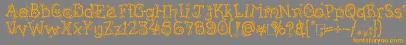 Kingthings Whizzbang Font – Orange Fonts on Gray Background