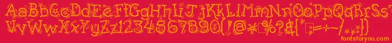 Kingthings Whizzbang Font – Orange Fonts on Red Background