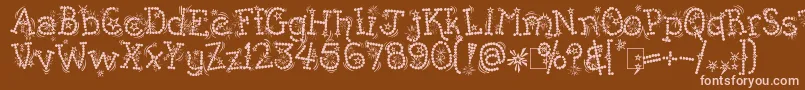 Kingthings Whizzbang Font – Pink Fonts on Brown Background