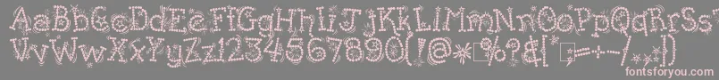 Kingthings Whizzbang Font – Pink Fonts on Gray Background