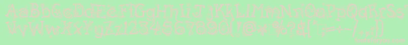 Kingthings Whizzbang Font – Pink Fonts on Green Background