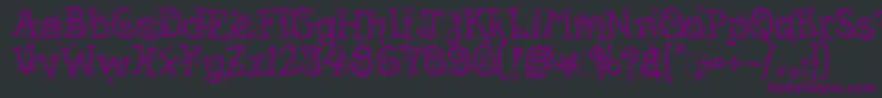 Kingthings Whizzbang Font – Purple Fonts on Black Background
