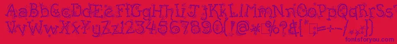 Kingthings Whizzbang Font – Purple Fonts on Red Background