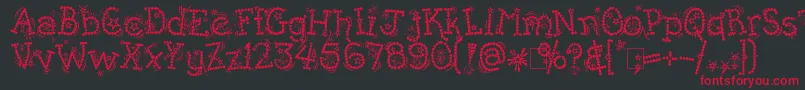 Kingthings Whizzbang Font – Red Fonts on Black Background