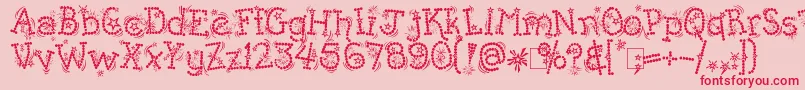 Kingthings Whizzbang Font – Red Fonts on Pink Background