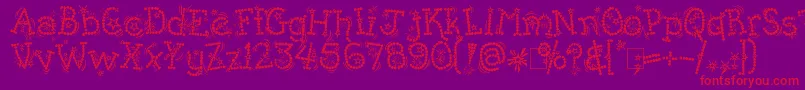 Kingthings Whizzbang Font – Red Fonts on Purple Background