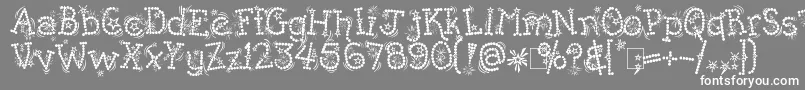 Kingthings Whizzbang Font – White Fonts on Gray Background