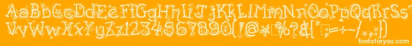 Kingthings Whizzbang Font – White Fonts on Orange Background
