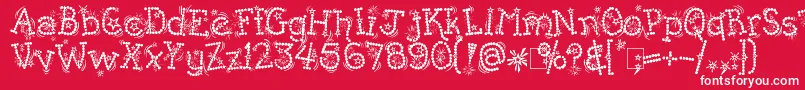 Kingthings Whizzbang Font – White Fonts on Red Background