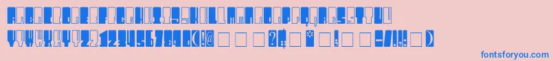 Kingthings Wrecktangle Font – Blue Fonts on Pink Background