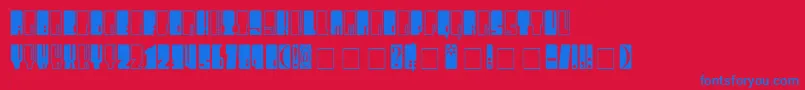 Kingthings Wrecktangle Font – Blue Fonts on Red Background