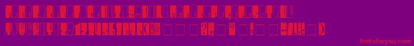 Kingthings Wrecktangle Font – Red Fonts on Purple Background