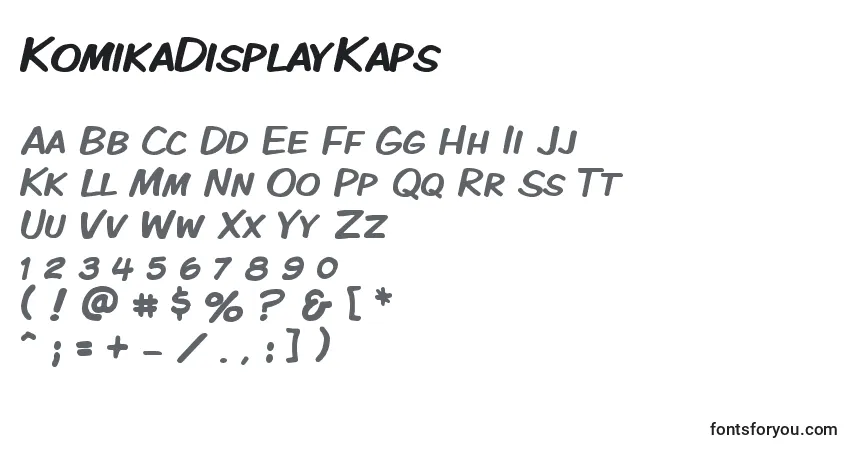 Шрифт KomikaDisplayKaps – алфавит, цифры, специальные символы