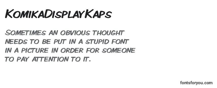 Review of the KomikaDisplayKaps Font