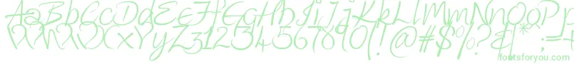 Kingthings Wrote-fontti – vihreät fontit