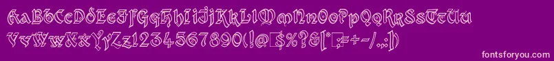 Kingthings Xander Outline Font – Pink Fonts on Purple Background