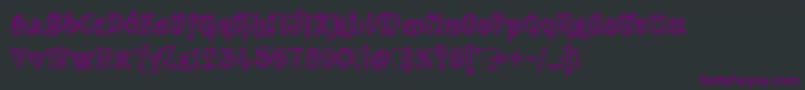 Kingthings Xander Outline Font – Purple Fonts on Black Background