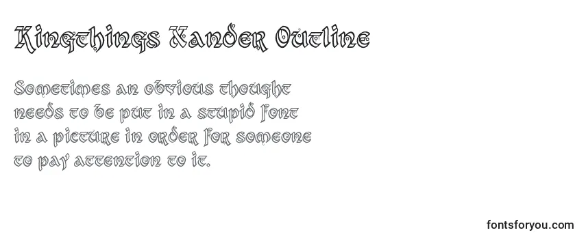 Kingthings Xander Outline Font