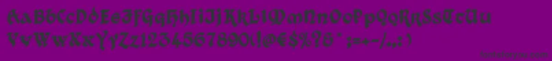 Шрифт Kingthings Xander – чёрные шрифты на фиолетовом фоне