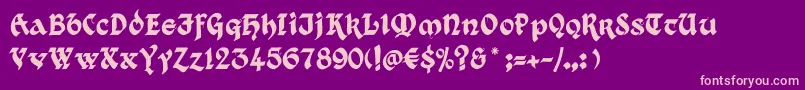 Kingthings Xander Font – Pink Fonts on Purple Background