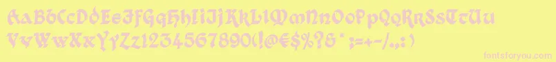 Kingthings Xander Font – Pink Fonts on Yellow Background