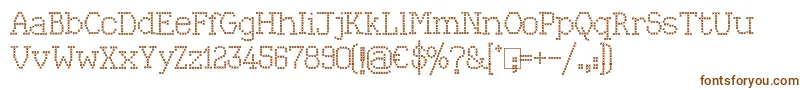 フォントKingthings Xstitch – 茶色のフォント