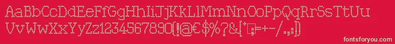 Kingthings Xstitch Font – Green Fonts on Red Background