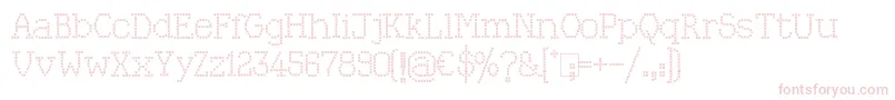 Kingthings Xstitch-Schriftart – Rosa Schriften auf weißem Hintergrund