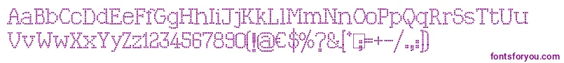 Kingthings Xstitch Font – Purple Fonts on White Background