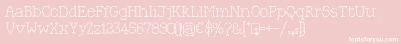 Kingthings Xstitch Font – White Fonts on Pink Background