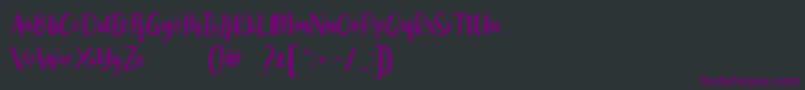 Kingtone Demo-Schriftart – Violette Schriften auf schwarzem Hintergrund