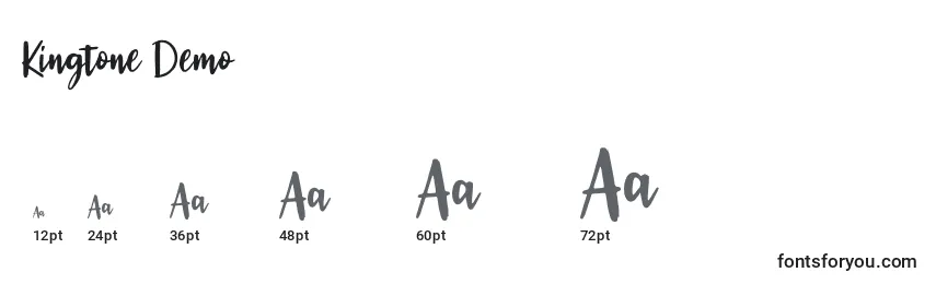 Kingtone Demo Font Sizes