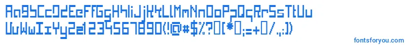 Шрифт KINKC    – синие шрифты на белом фоне