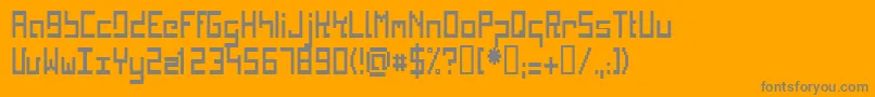 KINKC   -Schriftart – Graue Schriften auf orangefarbenem Hintergrund