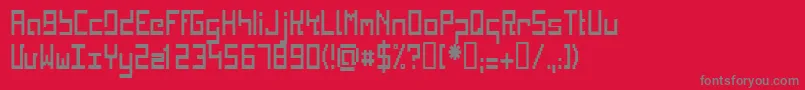 KINKC    Font – Gray Fonts on Red Background
